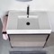 Modern Console Vanity with Grey Oak Cabinet, 35